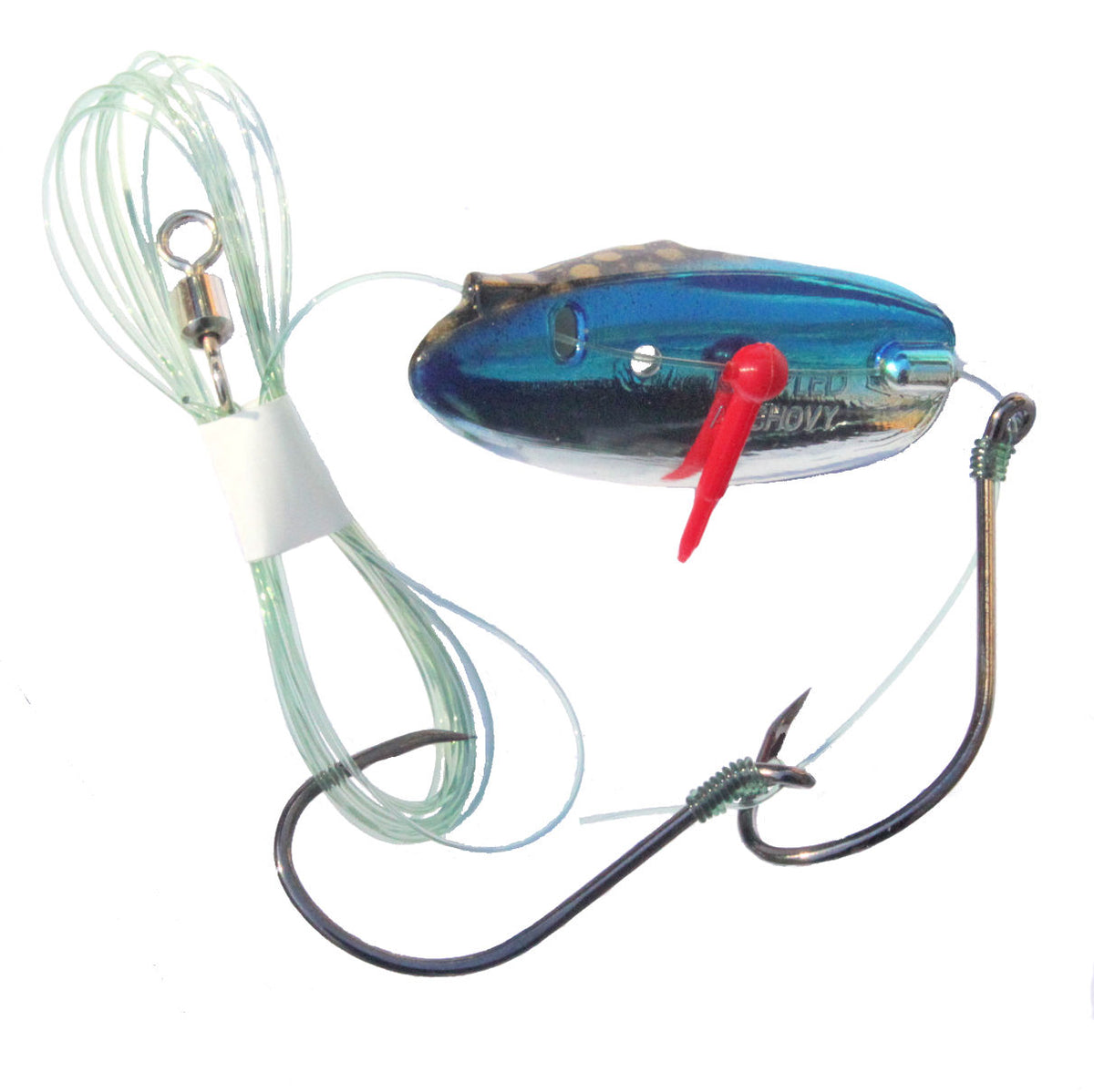 Krippled Anchovy Barbless Tandem, 305Dark Blue Scale on Krome